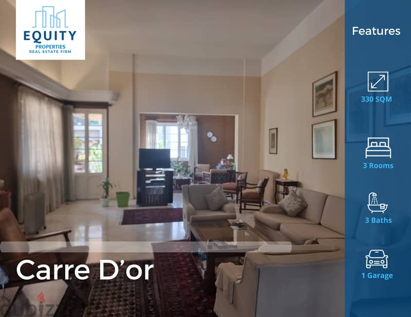 330 SQM Apartment For Sale In Carre D'or Achrafieh شقة للبيع #JZ155224 0