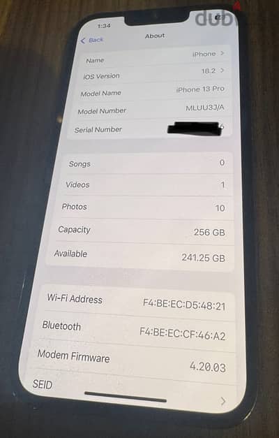 iphone 13 pro 256GB