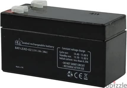 HQ 12v , 1.3 Ah sealed lead acid battery