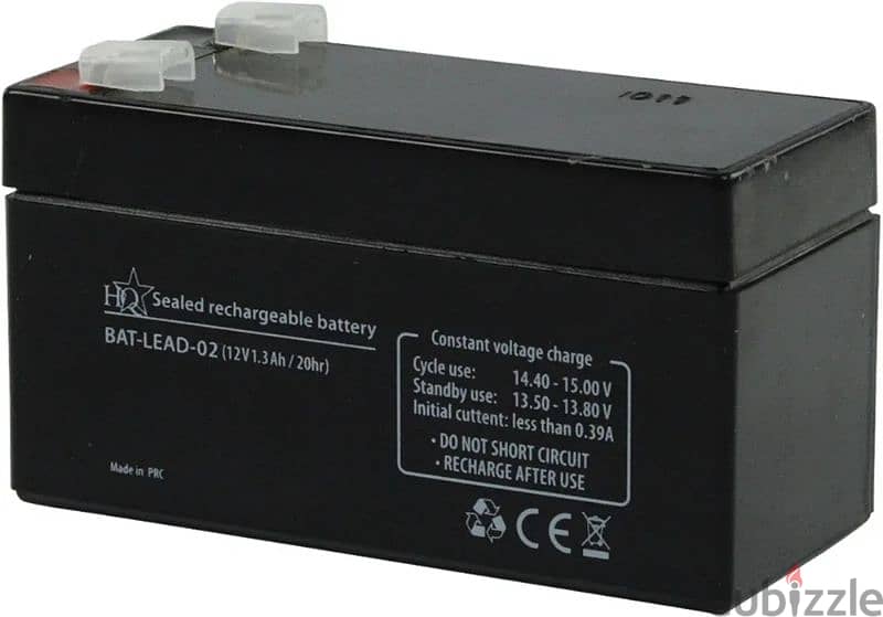 HQ 12v , 1.3 Ah sealed lead acid battery 0