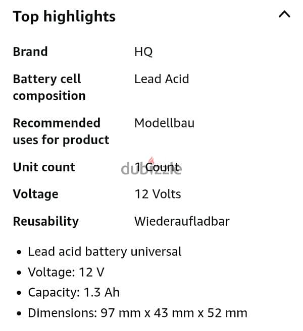 HQ 12v , 1.3 Ah sealed lead acid battery 2