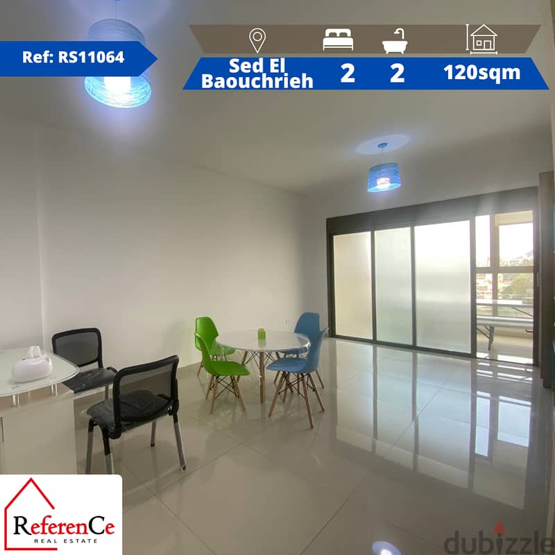 Apartment for rent in Sad El Baouchriyeh شقة للإيجار في سد البوشرية 0