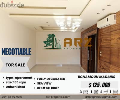 165sqm apartment for sale in Bchamoun madaris