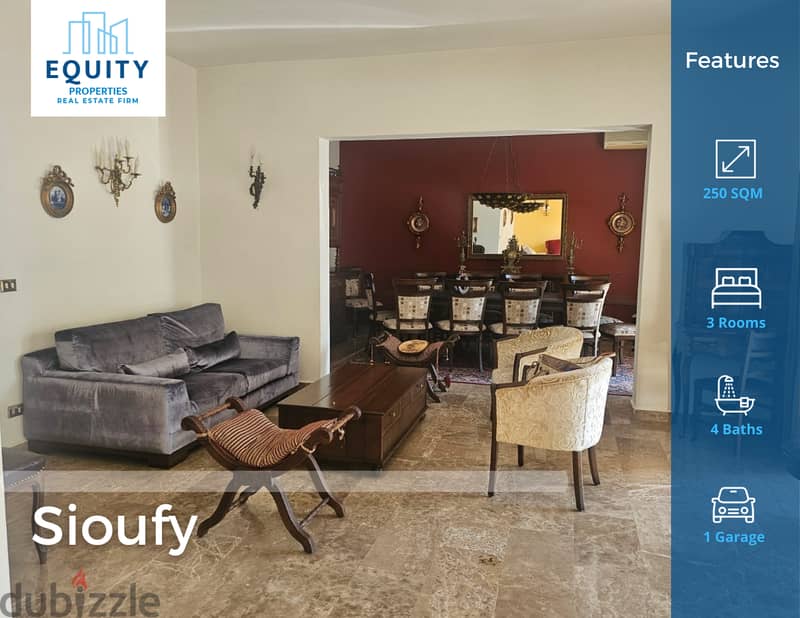 250 SQM Apartment For Sale In Sioufy Achrafieh شقة للبيع #JZ155985 0