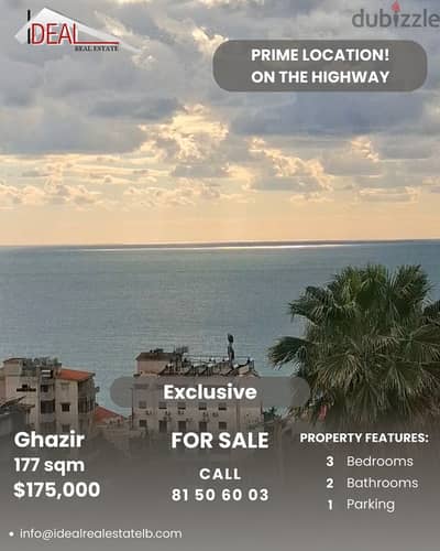 Apartment for sale in Ghazir شقة  للبيع في غزير