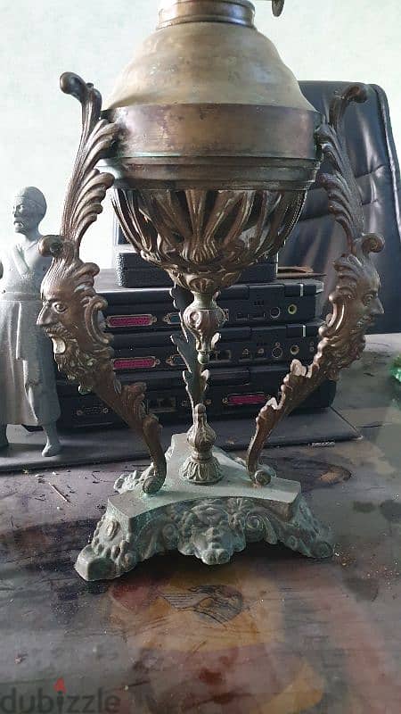 antique kaz  lux copper germany high 62 cm glass germany  weight 7 kg 1