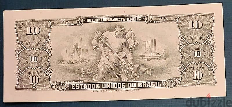 1961 Brasil 10 Cruzeiros P. 167a 1