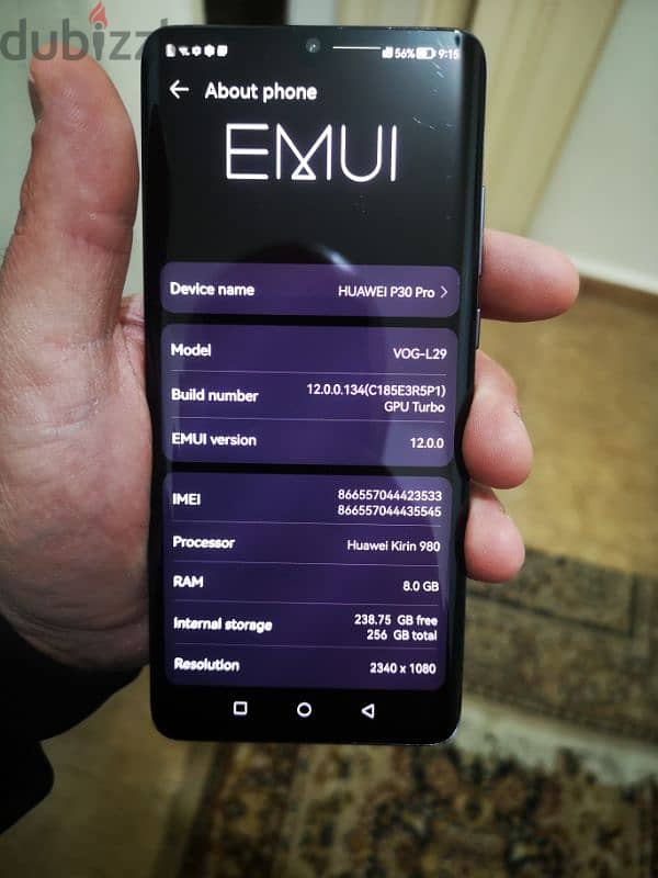 Huawei P 30 Pro ( 8Gb Ram and 256gb Memory) téléphone ktiir ndiif 5