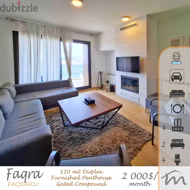 Faqra | Signature Touch | Fully Furnished 2 Bedrooms Penthouse Chalet 0