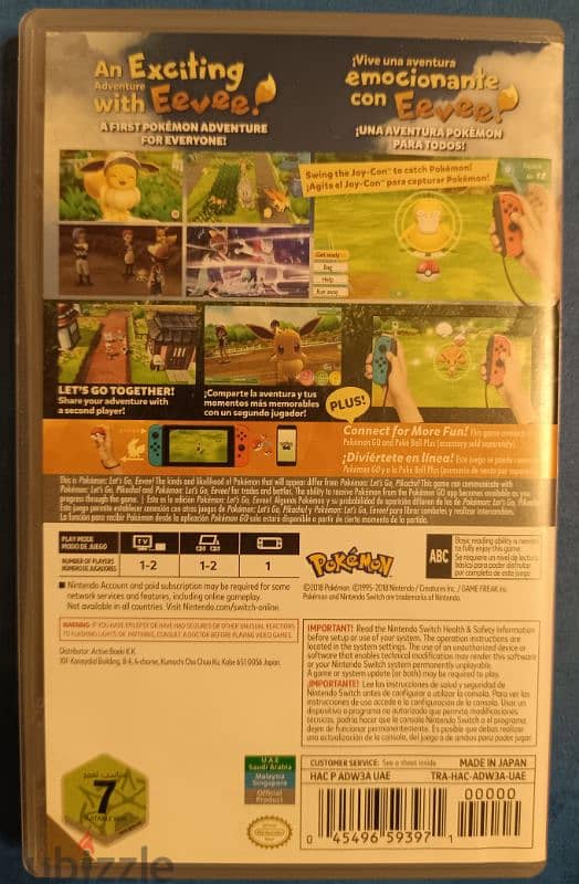 Nintendo switch game Pokemon Let's Go Evee 1