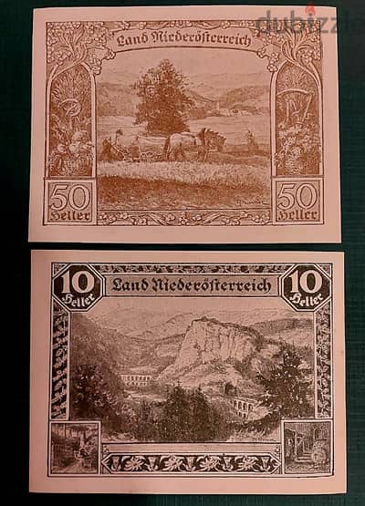 1920 Austria two old banknotes