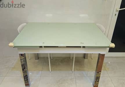 dinning table glass طاولة سفرة قزاز