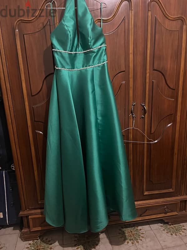 evening emerald dress فساتين سهره 1