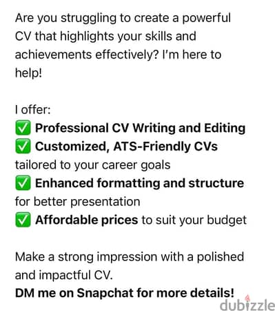 Professional CV Writing and Editing Customized+ATS-Friendly CVs