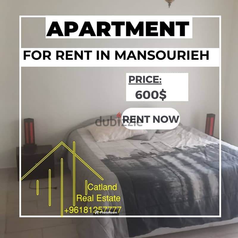 Furnished Apartment for rent in Mansourieh for 600$ 0