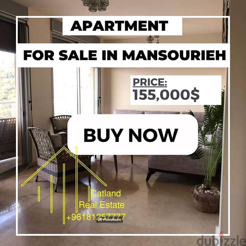 Furnished Apartment for sale in Mansourieh for 155,000$ /Heavenly View 0