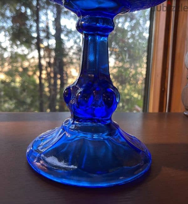 finland rihimaki lasi vintage glass bowl blue 1960 fruit cobalt 1