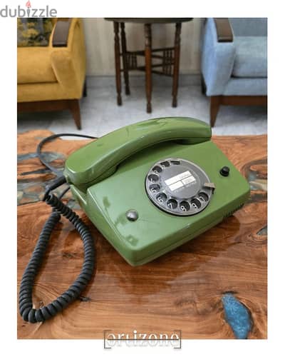 Vintage rotary green telephone  هاتف تليفون انتيك