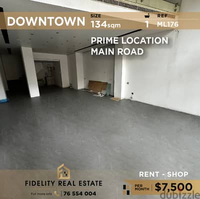 Shop for rent in Downtown ML176 محل تجاري للإيجار  وسط المدينة