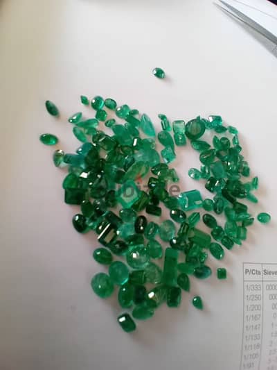 natural emerald parcel over 116 ct