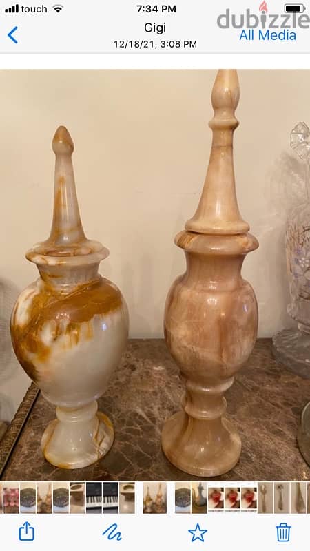 Two marble vases 0