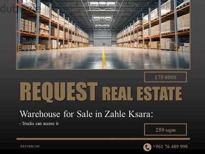 Warehouse for Sale in Zahle Ksara مستودع للبيع في زحلة كسارة