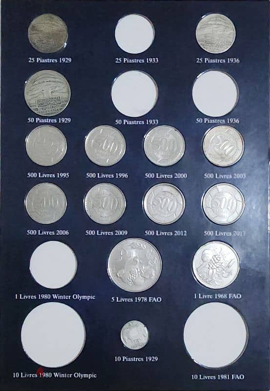 album for lebanese coins since 1924 till 2018 2