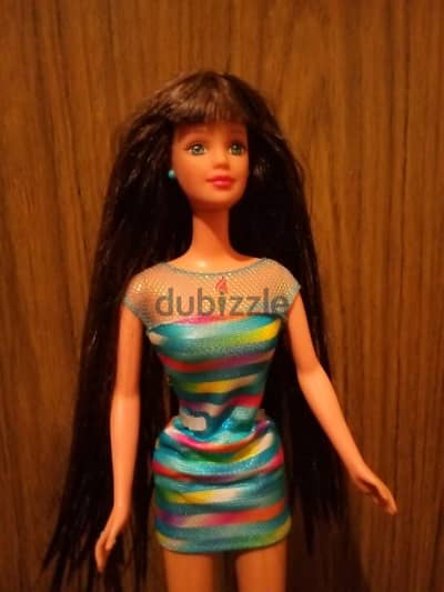 BEAD BLAST Barbie Brunette Rare Mattel 1997 long hair Great doll=30$