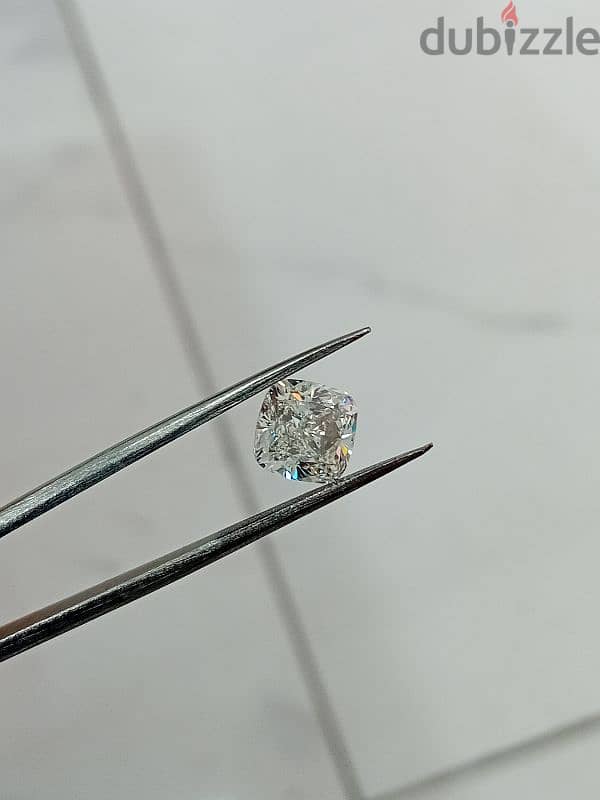 certified diamond cushion 3.01 ct. H Si1 1