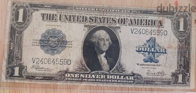 Very Large USA one Dollar Banknote year 1923