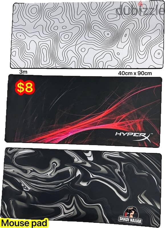 mouse pad 40cm x 90cm $8 5