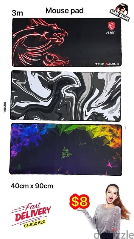 mouse pad 40cm x 90cm $8 10