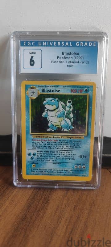 Pokemon Blastoise 1999-Unlimited CGC 6