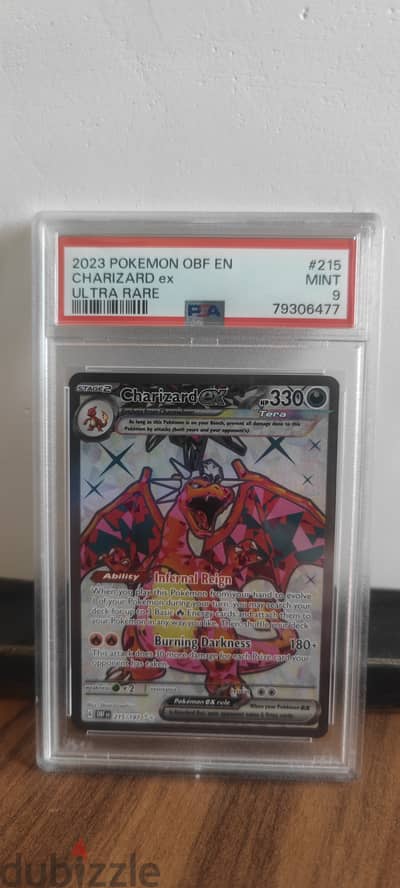 Pokemon Charizard EX #215 PSA 9