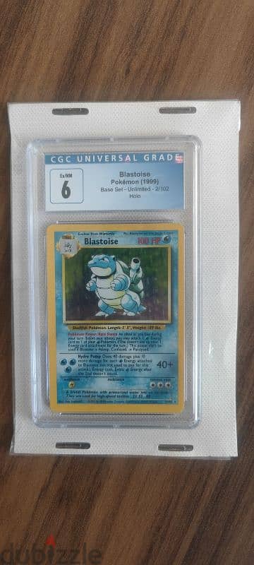 Pokemon Blastoise 1999-Unlimited CGC 6 2