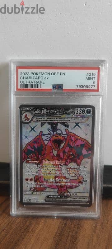 Pokemon Charizard EX #215 PSA 9