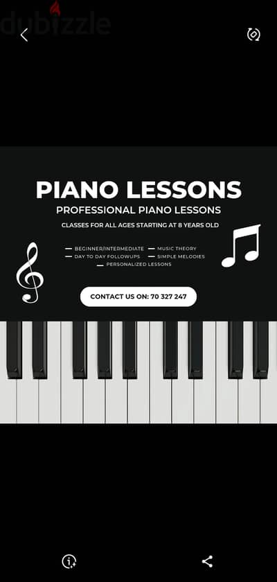 Piano lessons 15$/hour