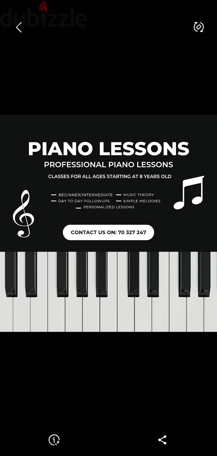 Piano lessons 15$/hour 0