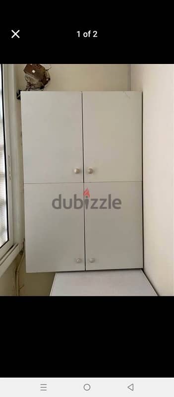 2 cabinets closets white