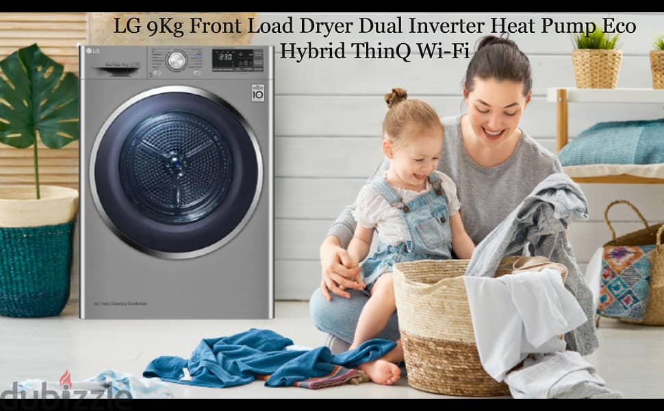 LG DUAL Inverter Heat Pump Dryer Smart Connectivity RH90V9PV8N نشافة 1