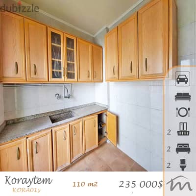 Koraytem | 110m² 2 Bedrooms Apartment | 2 Balconies | Prime Location