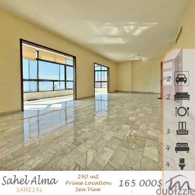 Sahel Alma | 688$/m² | 4 Bedrooms 240m² Apt | Seconds to the Highway