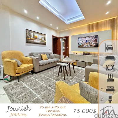 Jounieh | 75m² Chalet + 25m² Terrace | Seconds From The Highway