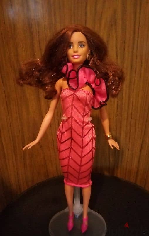 FASHION MIX N MATCH brunette Barbie Mattel great doll +own dress+Shoes 1