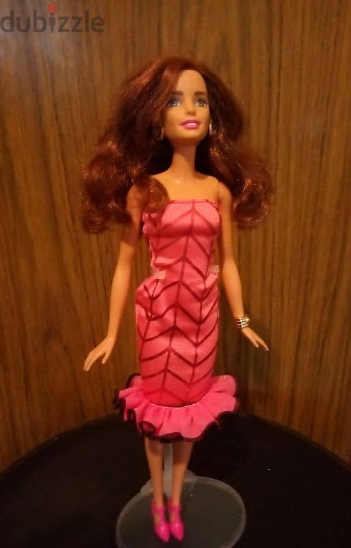 FASHION MIX N MATCH brunette Barbie Mattel great doll +own dress+Shoes 6