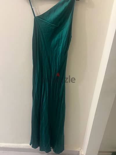 Green Satin Long Dress