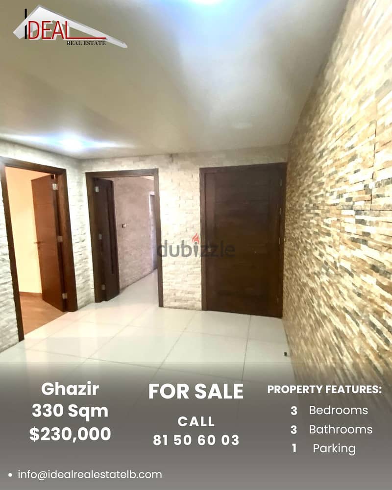 Apartment for sale in Ghazir شقة للبيع في غزير 0