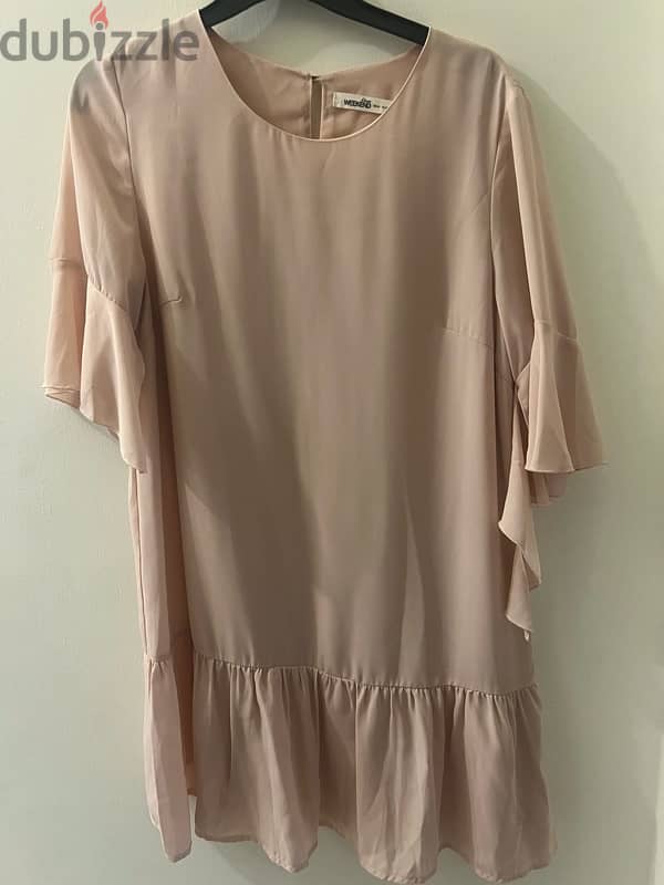 Light Pink Midi comfortable Dress 0