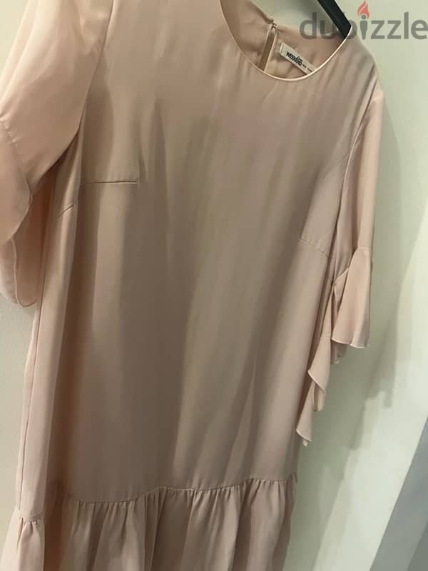 Light Pink Midi comfortable Dress 2