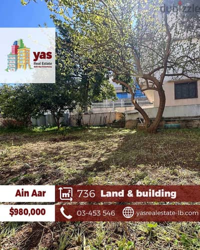 Ain Aar 736m2 | Residential Land | 3 Floors building | Zone 30/90 | KR